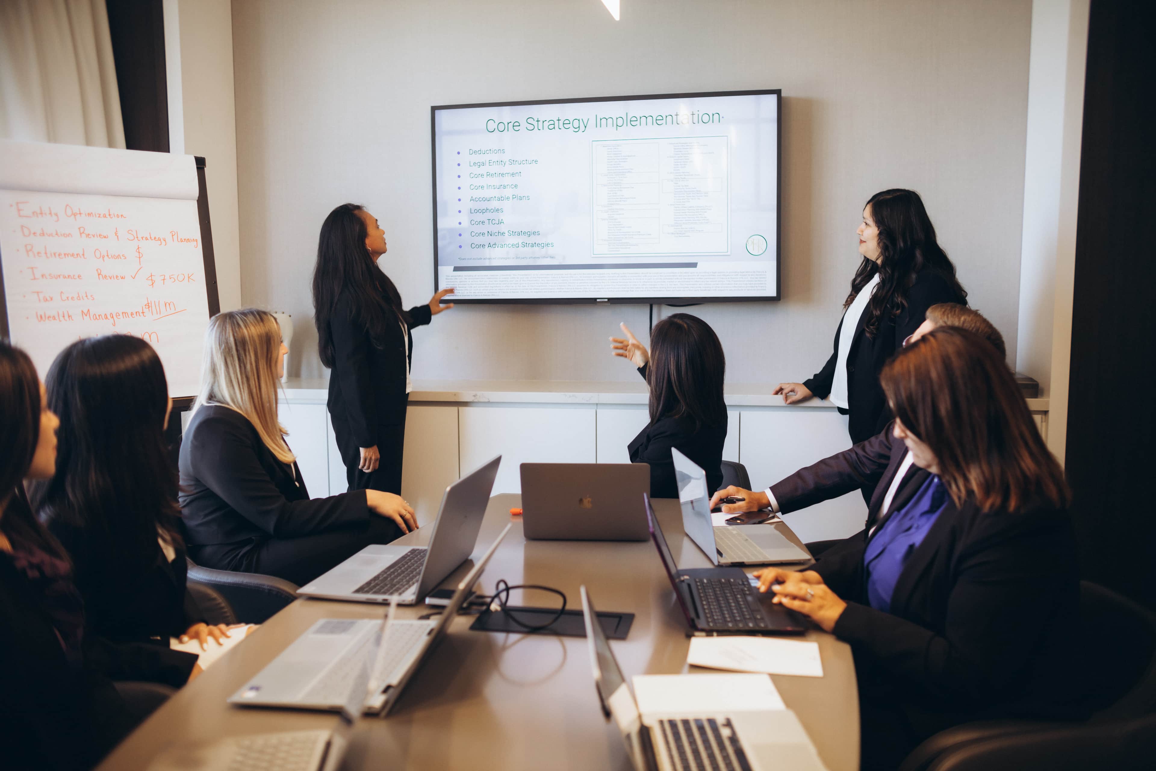 Tax experts collaborating on strategy implementation